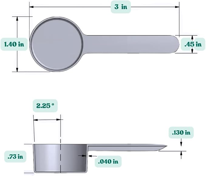 1 Tablespoon (1/2 Oz. | 3 Tsp | 14.8 mL) Short Handle Plastic Measuring Spoon for Coffee, Protein Powder, Spices, Grains, Dry Goods – Food-Grade BPA-Free (Pack of 25)