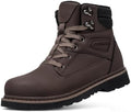 LARNMERN Steel Toe Work Boots Men Non Slip Waterproof Puncture Proof Shoes