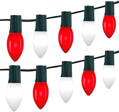 Vintage Christmas Lights Outdoor, 150Ft C9 String Lights with 75 LED Bulbs