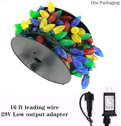 AWQ 200LED 146.9 FT C9 Christmas Lights Fairy String Lights Multicolor