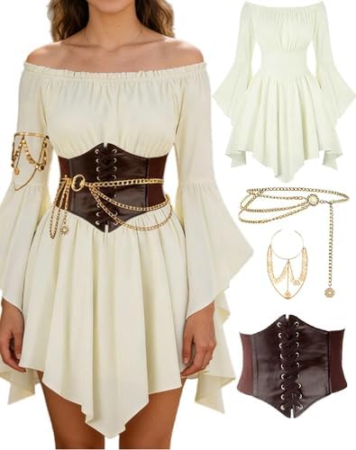 Renaissance Costume Women Pirate outfit Ren Fairy Dress Halloween Costume