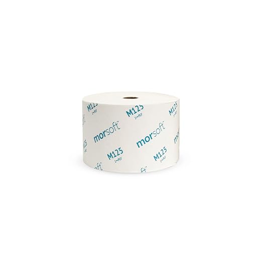 Morsoft by Morcon Small Core Bath Tissue, 1-Ply, 3.9 x 3.75in., 2,500 sheets per roll, 24 Count