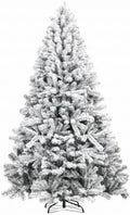 CASA CLAUSI 6ft Artificial Christmas Tree Unlit Pine Xmas Tree,FlockedGreen