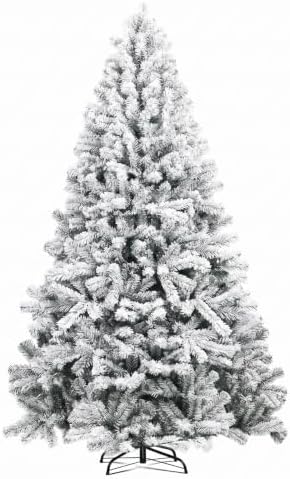 CASA CLAUSI 6ft Artificial Christmas Tree Unlit Pine Xmas Tree,FlockedGreen