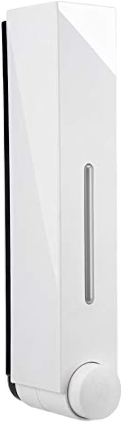 Liquid Soap Dispenser Wall Mount, 1 Chamber Bathroom Shower Pump Dispenser,Press Manually Lotion Soap Dispenser Use for Shampoo, Soap, Conditioner, Shower Gel, for Bathroom Kitchen Hotel (White)