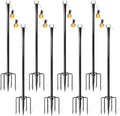 8 Pack String Light Poles for Outside, Adjustable Metal Patio Light Poles