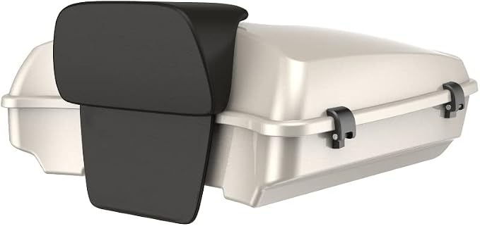 Advanblack Road Glide Tour Trunk Pack White Sand Pearl Razor Tour Trunk Pack Backrest Pad for '97-'25 Harley Touring Road King Street Glide Electra Glide CVO models