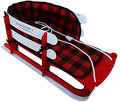 Snow Sled for Toddlers, with Cushion Pad and Seat Belt Red