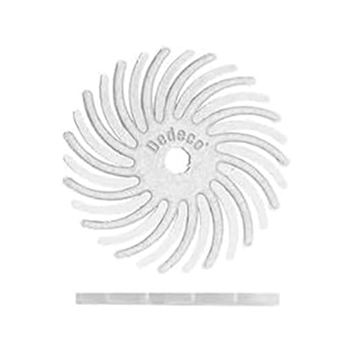 Dedeco Sunburst Radial Bristle Discs 48-Pack - 7/8" Curved - White 120 Grit (Medium) - Aluminum Oxide for Polishing & Finishing