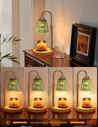 Sage Green Candle Warmer Lamp with Timer Home Decor Gifts for Women