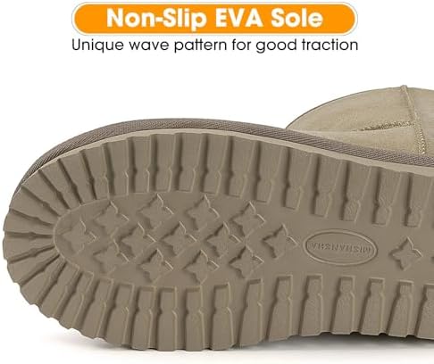 Mishansha Suede Winter Snow Boots for Women Warm Faux Fur Lined Waterproof
