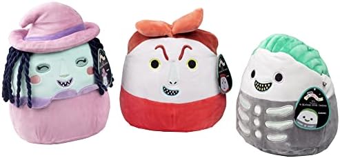 Squishmallows Nightmare Before Christmas 8" Plush Stuffed Animals, Set of 3 - Lock, Shock & Barrel - Squishy Soft Halloween Plush Toy for Kids - Age 2+