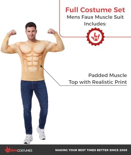 Morph Muscle Shirt Men, Bodybuilder Costume, Halloween Costumes for men