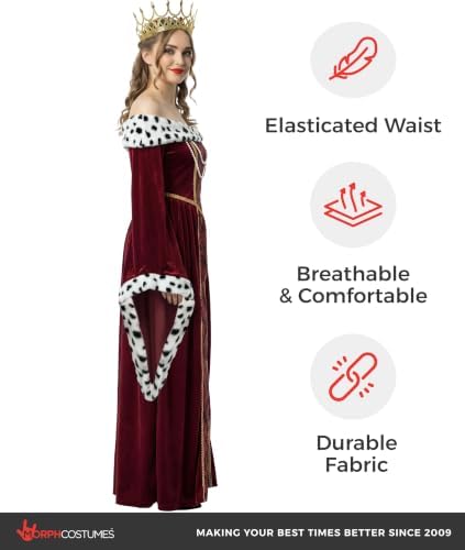 Morph, Royal Queen Dress Costume Women, Halloween Costumes for Women