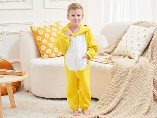 LOLANTA Boys' Girls' Dinosaur Shark Costume Flannel Jumpsuits Animal Onesie