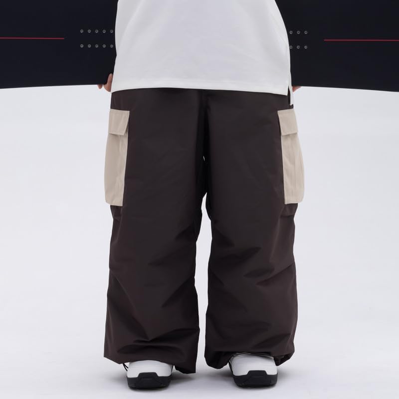 SNOWVERB Loose Fit Snowboard Leopard Ski Snow Baggy Pants for Men and Women
