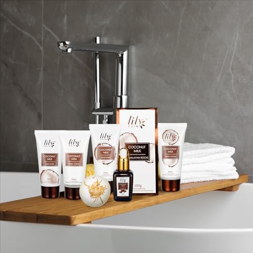 28Pcs Coconut Vanilla Spa Gift Basket - Skin Care Gifts Set for Women & Men