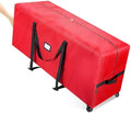 BALEINE 7.5 ft Rolling Christmas Tree Storage Bag, 2 Swivel Wheels for Easy Moving, Heavy Duty 600D Oxford Fabric Extra Large Artificial Christmas Tree Bag with Reinforced Carry Handles (Red)