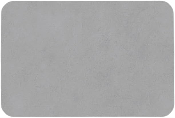 TYUU Bathroom Mat Quick Dry, Bathroom Rugs Non Slip Washable Thin Absorbent Bath Mat Fits Under Door Bathroom Floor Mat Perfect for Bath, Shower, or Sink 20"x30" Light Grey