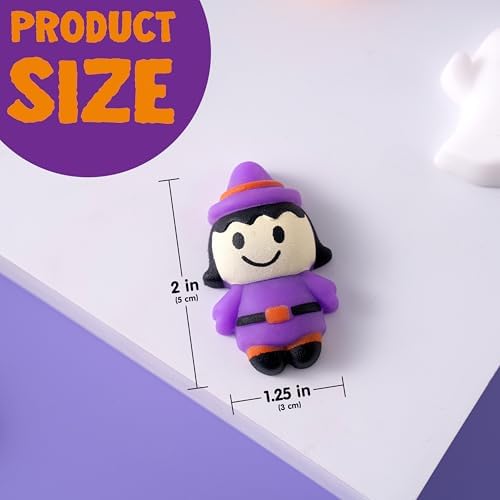 JOYIN 100 Pcs Halloween Mochi Squishy Toys for Kids Gift, Halloween Kawaii Sensory Stress Relief Toys for Halloween Party Favors Decor, Trick or Treats Classroom Prizes Goodie Bag Fillers
