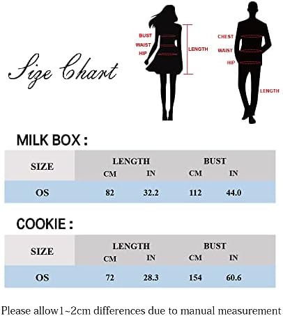 Couple Costume Halloween Food Cookies and Milk Carton Box 2Pcs Costume