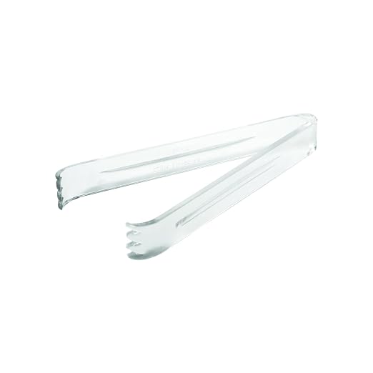 Party Essentials N64 Serving Tongs, 6-1/2", Clear (Pack of 48)