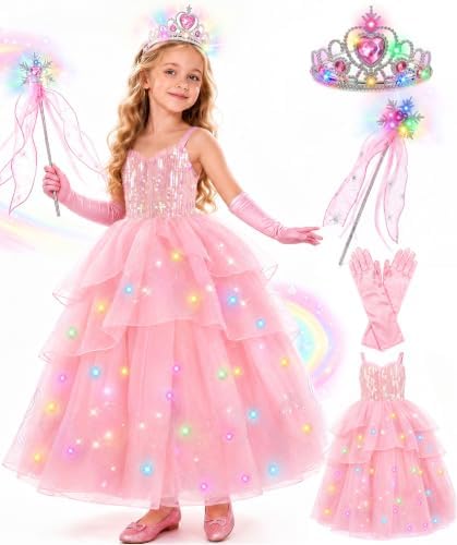 Good Witch Costume Princess Costume for Girls Pink Dress