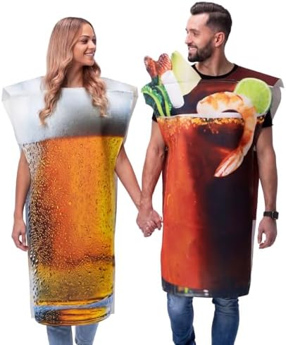 HooLing 2 Pcs Halloween Couples Costumes for Adult