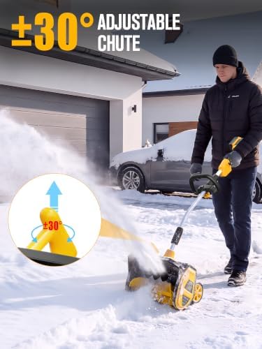 18" Cordless Snow Shovel Compatible with DeWalt 20V Max Battery (Bare Tool)