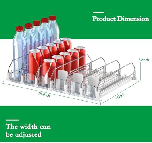 SZNLZQ Drink Organizer for Fridge,Holds 30 Cans