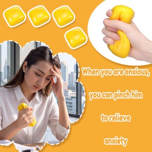Meooeck 12 Pcs Butter Toast Fidget Balls for Adults Party Favors