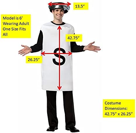 Rasta Imposta Salt and Pepper Couples Costume Party Condiment Funny Food Costumes, Mens and Womens, Adult One Size