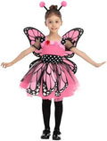 Spooktacular Creations Child Girls Butterfly Costume, Toddlers Butterfly Outfit w/Wings Headband for Kids Halloween Parties
