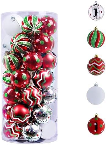 Valery Madelyn 35ct Christmas Ball Ornaments Tree Decorations 2.36 Inch