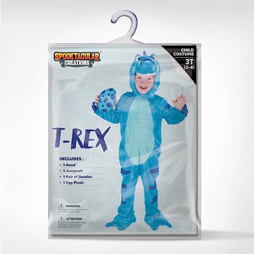 Spooktacular Creations Halloween Dinosaur Costume Kids, T.rex Costume Toddler with Egg for Baby Child Halloween Dressup Party