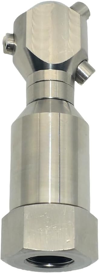 VARMHUS 360° Rotating Spray Nozzle, 304 Stainless Steel High Pressure Continuous Rotary Cleaner for Barrel, Tank, and Industrial Drum Washing (3/4")