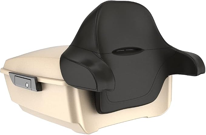 Advanblack Road Glide Tour Trunk Pack Sand Camo Denim King Tour Trunk Pack Luggage +Wrap-Around Backrest Pad for '97-'25 Harley Touring Road King Street Glide Electra Glide CVO Models