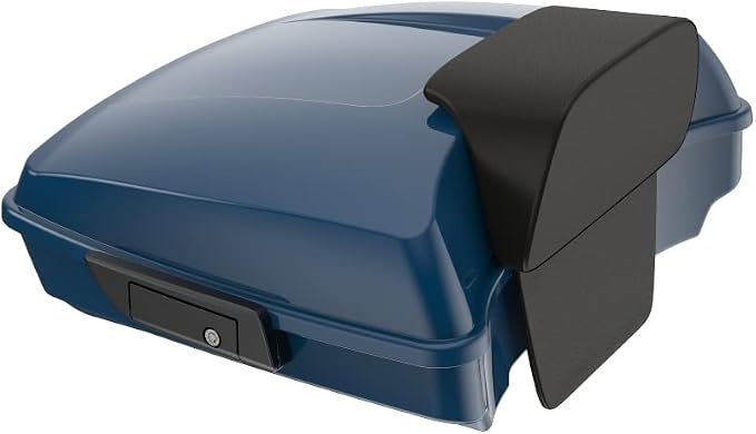 Advanblack Road Glide Tour Trunk Pack Reef Blue Razor Tour Trunk Pack Backrest Pad for '97-'25 Harley Touring Road King Street Glide Electra Glide CVO models