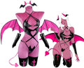 KORURACLUB Succubus Costume PU Devil Cosplay Lingerie Set