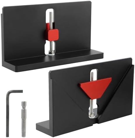 2PCS Right Angle Spline Jig,Box Joint Jig,Adjustable Corner Dovetail Jig for Table Saw Router Table Strengthen Miter Joints and Add Design for Picture Frames Small Boxes(COLOR:Black)