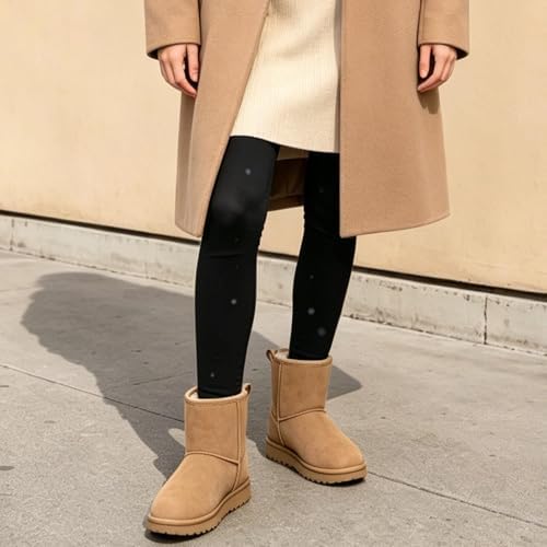 Mishansha Suede Winter Snow Boots for Women Warm Faux Fur Lined Waterproof
