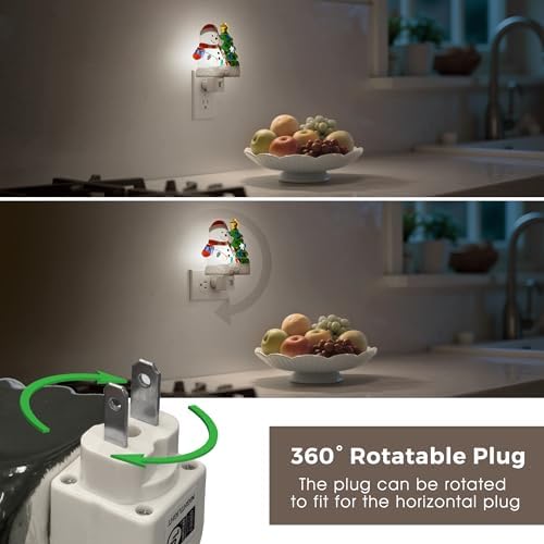 L LOHAS LED Christmas Night Lights Plug into Wall, 5000K Daylight