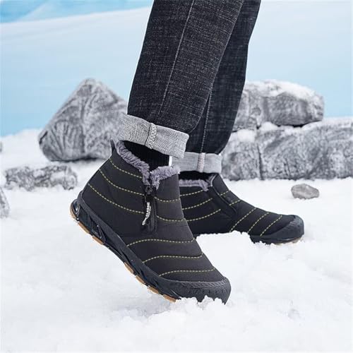 Jakcuz Women Snow Boots Water-resistant Side Zipper