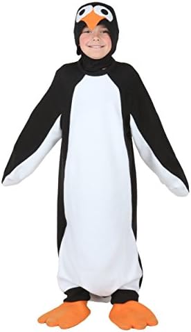 Kids Penguin Halloween Costume | Animal Jumpsuit with Hood and Slippers for Kids Boys and Girls | Complete Outfit