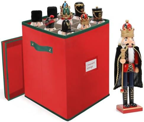 Christmas Nutcracker and Figurine Storage Box, Keeps 9 16" Tall Nutcrackers