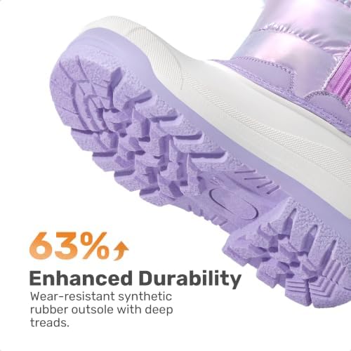 DREAM PAIRS Girls Snow Waterproof Winter Boots