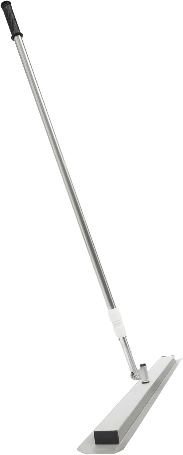 31.5''x4'' Concrete Bull Float Kit, Industrial Cement Surface Smoothing Tool, End Concrete Finishing Trowel Stanless Steel Trowel Board with Shoes for Polishing