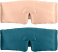 SUNDAYSILKS™ | Adjustable Silk Sleep Mask for Side Sleeper | Cloud-Like Comfort, Weighted for Deep Sleep | Soft Sleep Face Mask for Women & Men, Full Blackout, Cooling Silk Eye Mask for Sleeping (2PK)