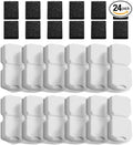 Pet Water Fountain Filters: 24 Per Fountain Filter Replacement - 6 Months Set of Replacement Filters for ATMZIQXR S18 - Contains 12 Carbon Filters + 12 Sponges Filters