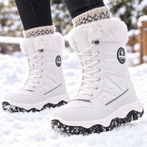 Women's Winter Snow Boots Warm Fur Water Resistant Non Slip Boot